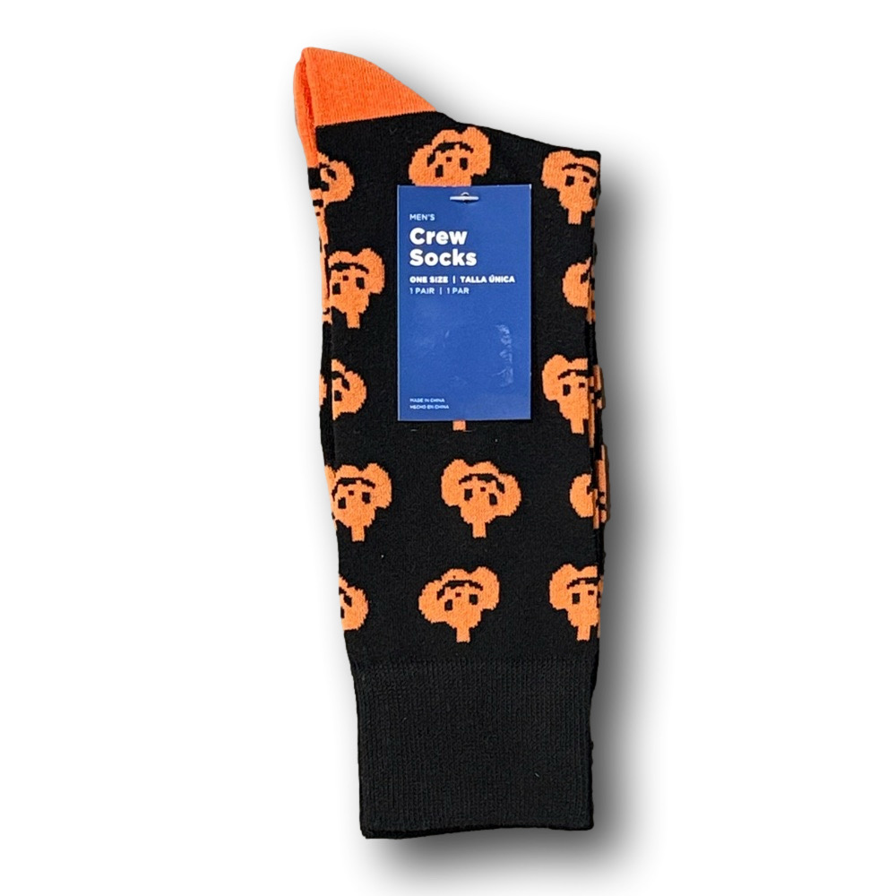 3/$18 Pumpkin Jack-O-Lanterns Halloween Funny Novelty Crew Socks - NWT